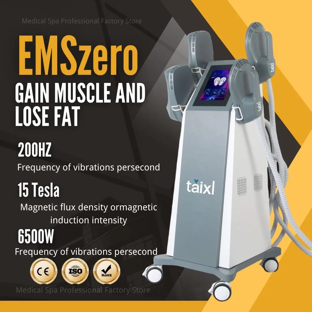 

TAIXL 15Tesla 6500w RF Body Slimming Nova Fat Burning Muscle EMS Sculpting Electromagnetic Stimulate Sculpt Therapy Machine