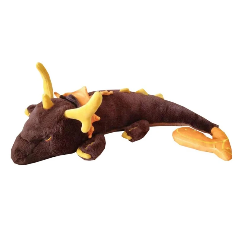 Game Genshin Impact Morax Dragon Plush for Doll Pillow 70cm Cartoon Anime Game Pillows for Home Bedroom Dormitory Decora