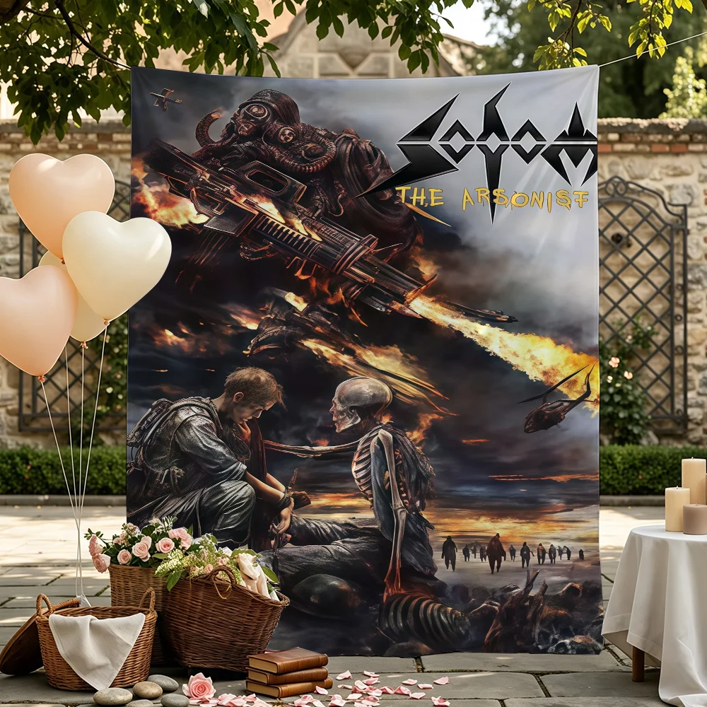 Rock Band S-Sodom Flag Wall Decor For Garden Party Living Room Home Bedroom Outdoor Tapestry Banner