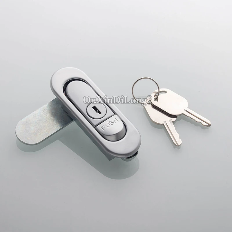 10PCS Zinc Alloy Industrial Panel Lock Push Button Pop Up Lock Machinery Equipment Lock Switch Electric Cabinet Door Lock+Keys