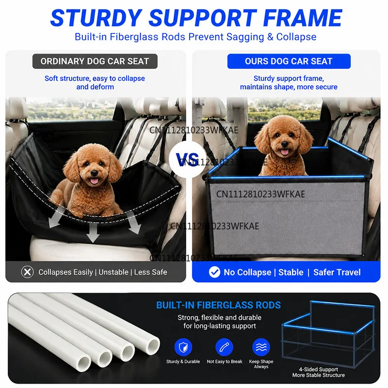 Pet car pad Rear seat Car kennel Small medium and large dog Waterproof and anti-dirty Fully enclosed isolation dog pad