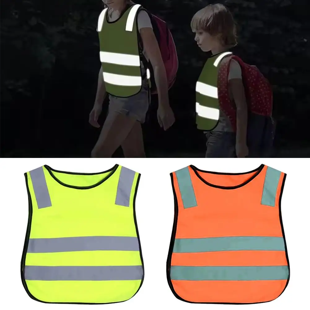 Night Safety Reflective Vests For Kids Students Road Traffic Warning Vest for Children Reflective Reflector Vests Clothing Jacke