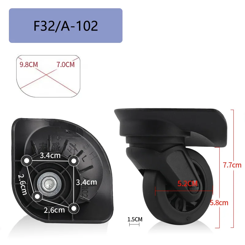 For Benlun F32 For Hongsheng A102 Suitcase Universal Wheel Luggage Accessories Spare Parts For Trolleys Wheel Replacement Repair