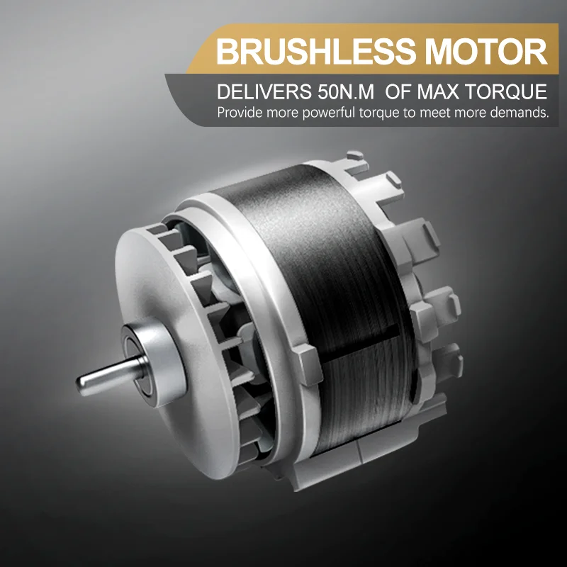 WOSAI Brushless เจาะ50NM ไขควงไฟฟ้า25 + 1การตั้งค่าแรงบิด2-ความเร็ว20V สว่านไร้สาย18V Makita แบตเตอรี่ลิเธียม