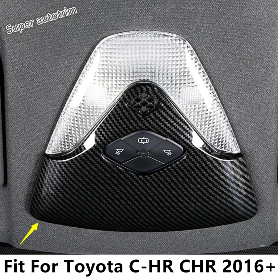 

Car Front Seat Roof Reading Lights Lamps Frame Cover Trim For Toyota C-HR CHR 2016 - 2021 ABS Matte / Carbon Fiber Accessories