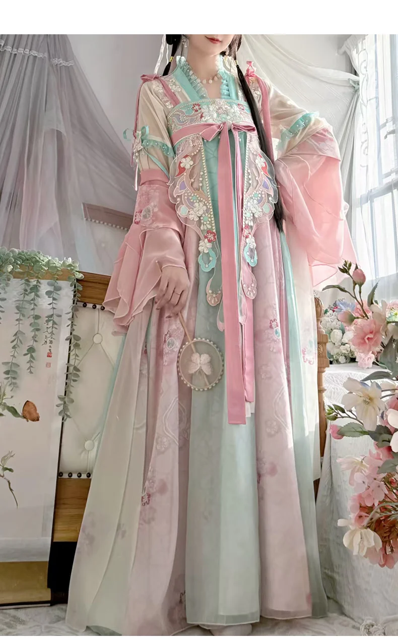 المرأة التقليدية سلالة تانغ الأميرة هانفو فستان أنيق النمط الصيني القديم سيدة خمر الجنية تأثيري المرحلة زي #6