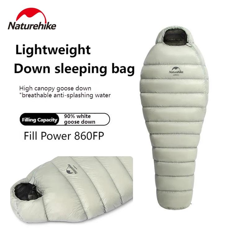 

Naturehike Goose Down Sleeping Bag Ultralight Winter Sleeping Bag Adult Mummy Style Thickened Keep Waterproof Travel Warm