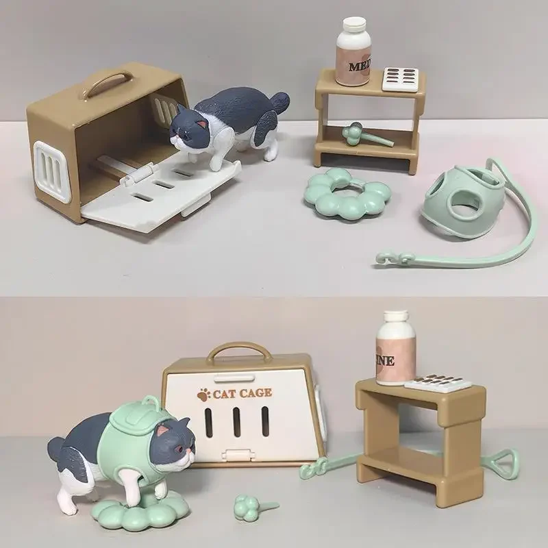 1 Set Dollhouse Miniature Cat Trees Scratcher Model Accessories For Doll House Decor Kids Pretend Play Toys Gift