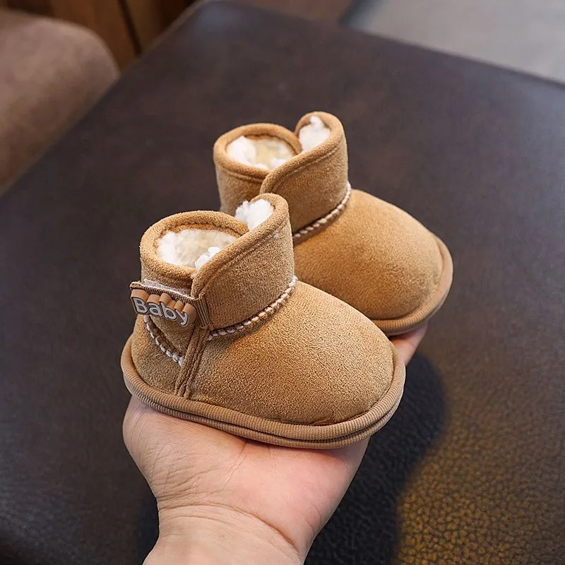 

Baby Snow Boots Winter Soft Sole Pre Walking Cotton Shoes 0-1 Years Old Unisex Fleece Lined Warm Thickened Infant Footwear​