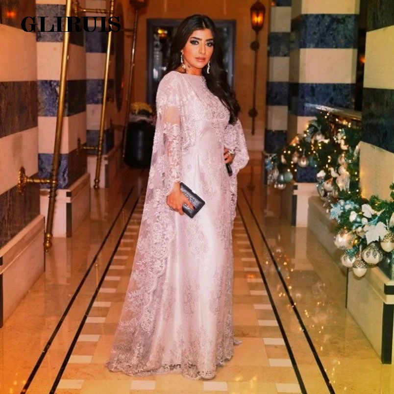 

Dubai Lace Long Muslim Arabic Mother of the Bride Dresses Robe de Soiree Vestido Longo Women Formal mother of the bride dresses