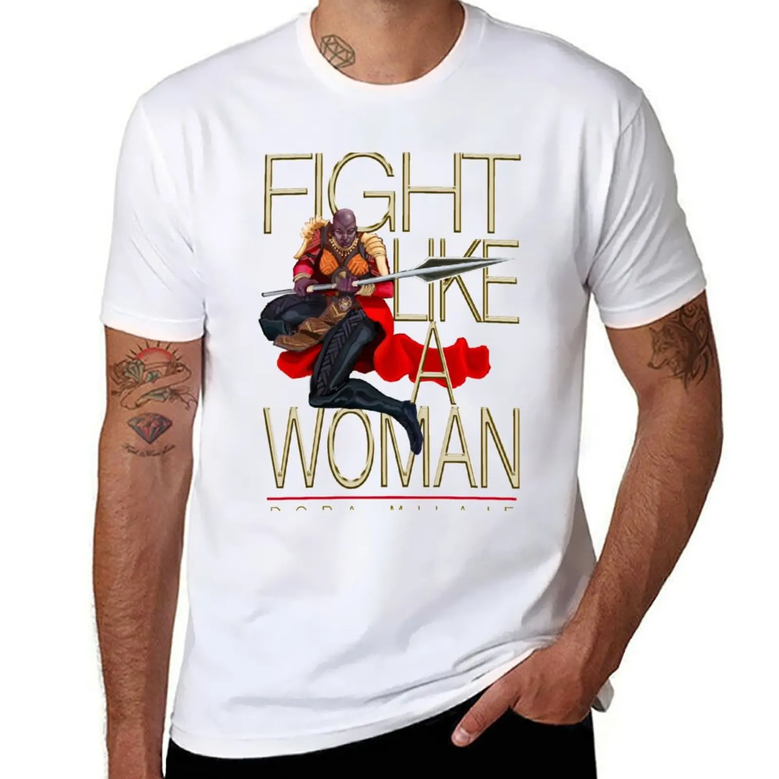 

Dora Milaje - Fight Like a Woman! T-Shirt Plus Size Basic Short Sleeve Top