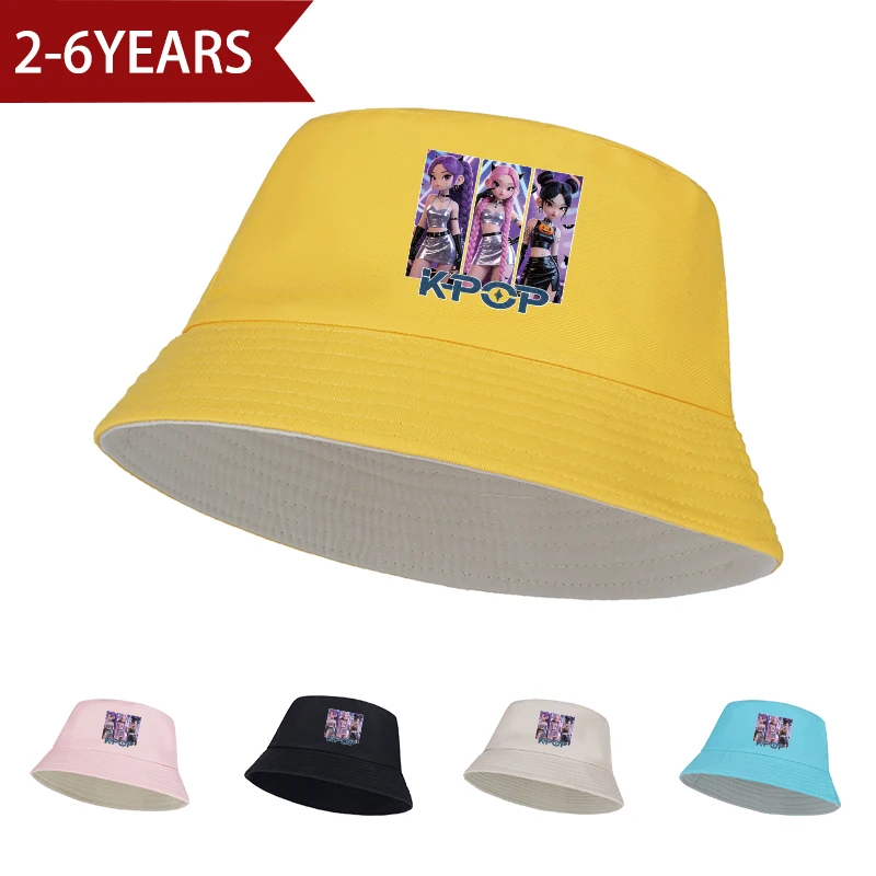K-POP Girl Group Print Children's Bucket Hat – For Ages 2–6 