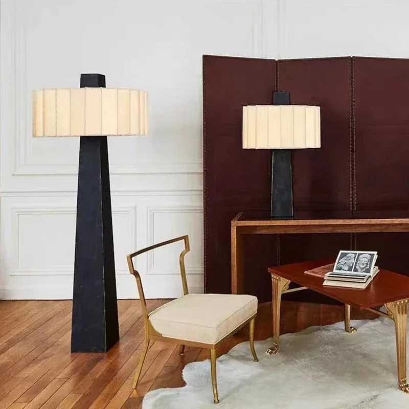 Pantheon Floor lamp LED Nordic fabric standing lamp wabi sabi art Designer Light for Living Room Bedroom Study Decorative Lamp
