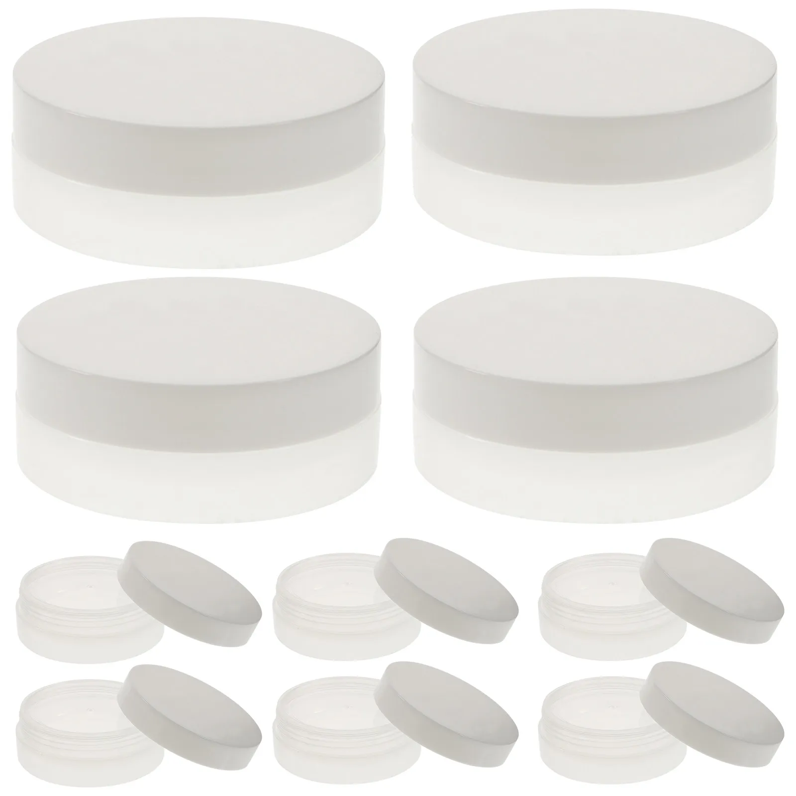 

10 шт. контейнеров для крема для лица, маленькие пластиковые баночки с крышками, дорожные контейнеры для хранения блеска для губ, таблеток, бусин, пуговиц