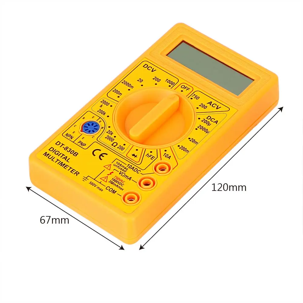 DIYWORK Analysis Instrument Electrical Instrument LCD Auto Range Digital Voltmeter Multimeter Ohmmeter Volt Tester DT-830B