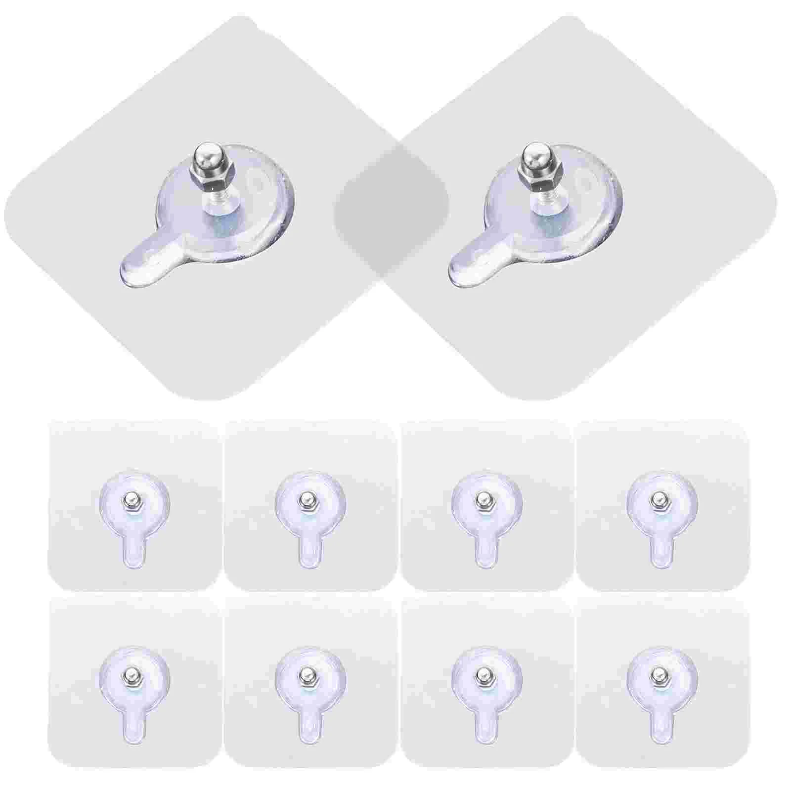 

10 Pcs Invisible Hooks Heavy Duty Clothes Rack Ceiling Non-Trace Picture Hanging Kit