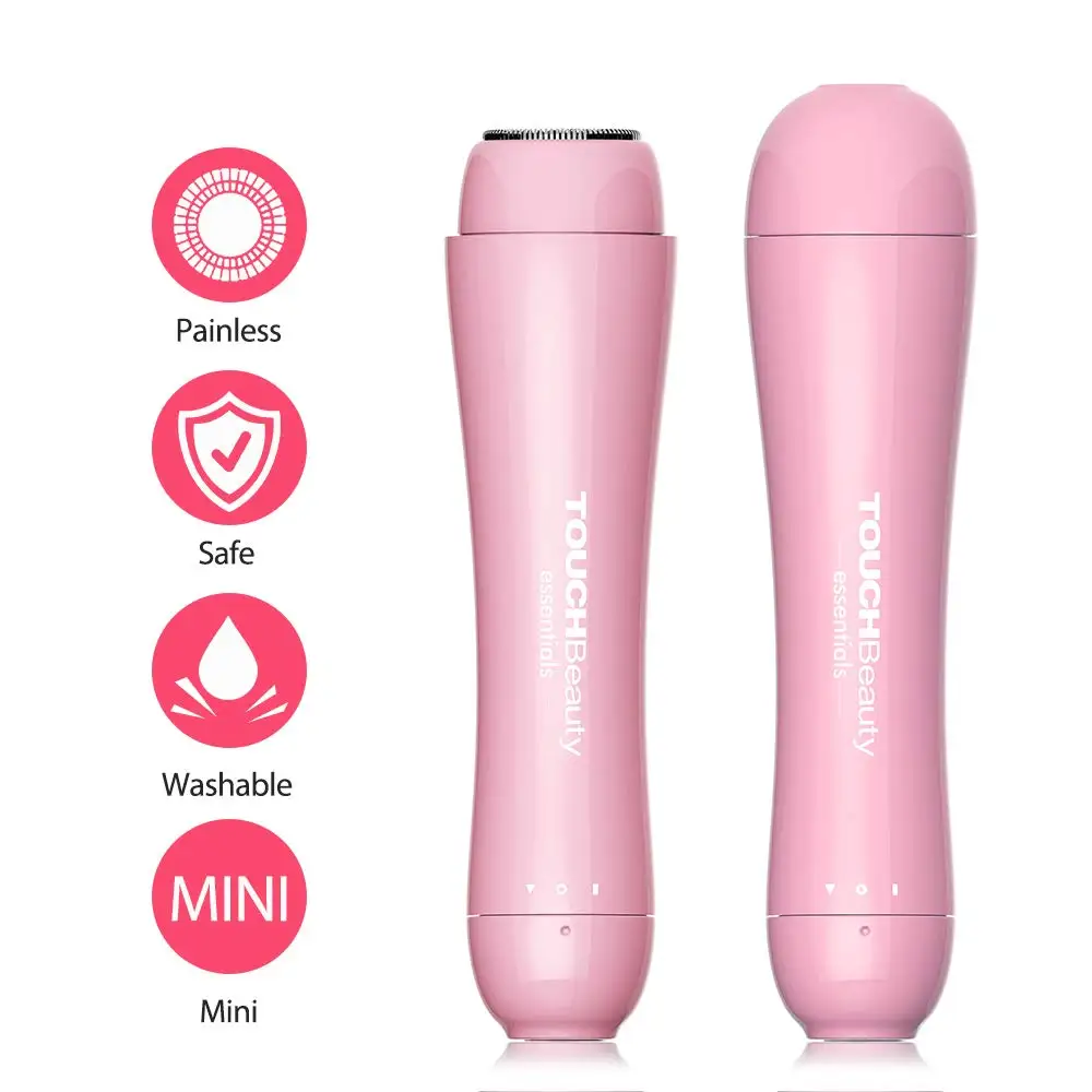 TOUCHBeauty Mini Facial Hair Removal Rotary Shavers for Women Wet Dry Shaving Pink 1653