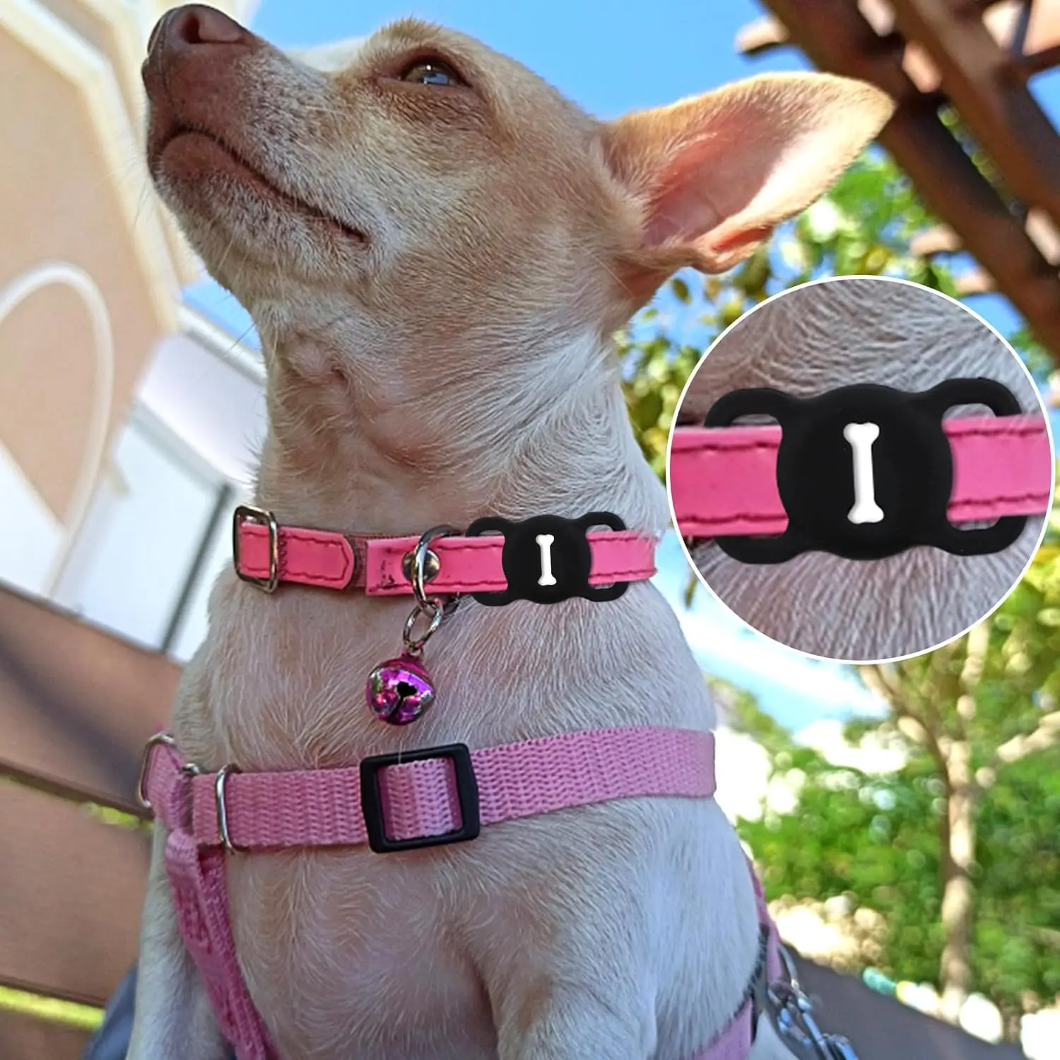 Airtag Dog Halsbandhouder: Siliconen Airtaghouder Voor Honden Katten Halsband, Stevige Hondentracker Beschermhoes, Huisdieraccessoires