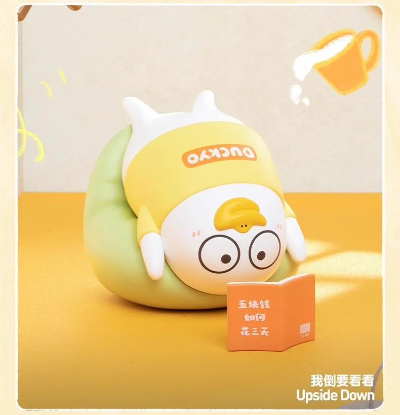 الأصلي Duckyo Never Grow Up سلسلة أرقام صندوق أعمى الرسوم المتحركة الطرفية جمع ديسمبر الحلي العصرية لعب صبي الفتيات الهدايا
