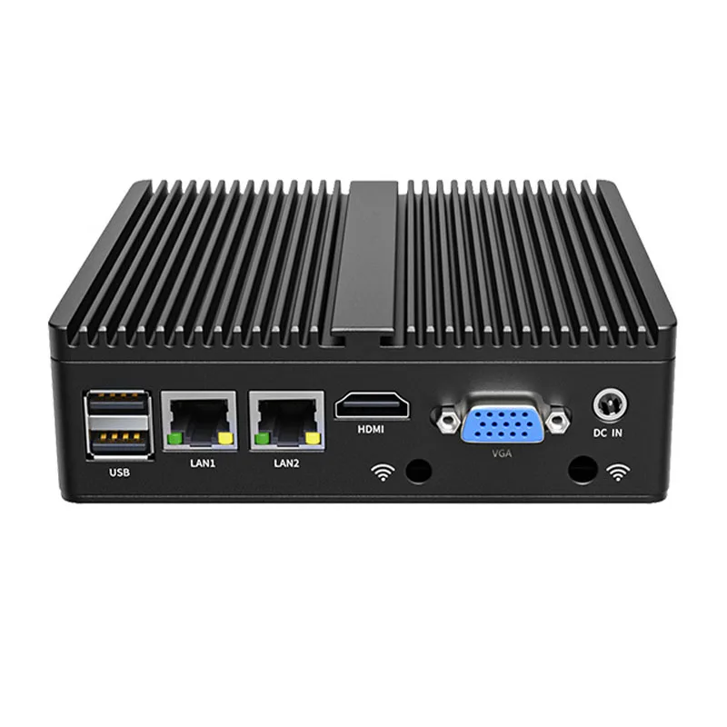 팬리스 미니 PC, 인텔 N2830, N2940, 3215U, N4000, J4125, i3-4005U, 듀얼 LAN, HDMI, VGA, 듀얼 RS232 COM, 방화벽 기기