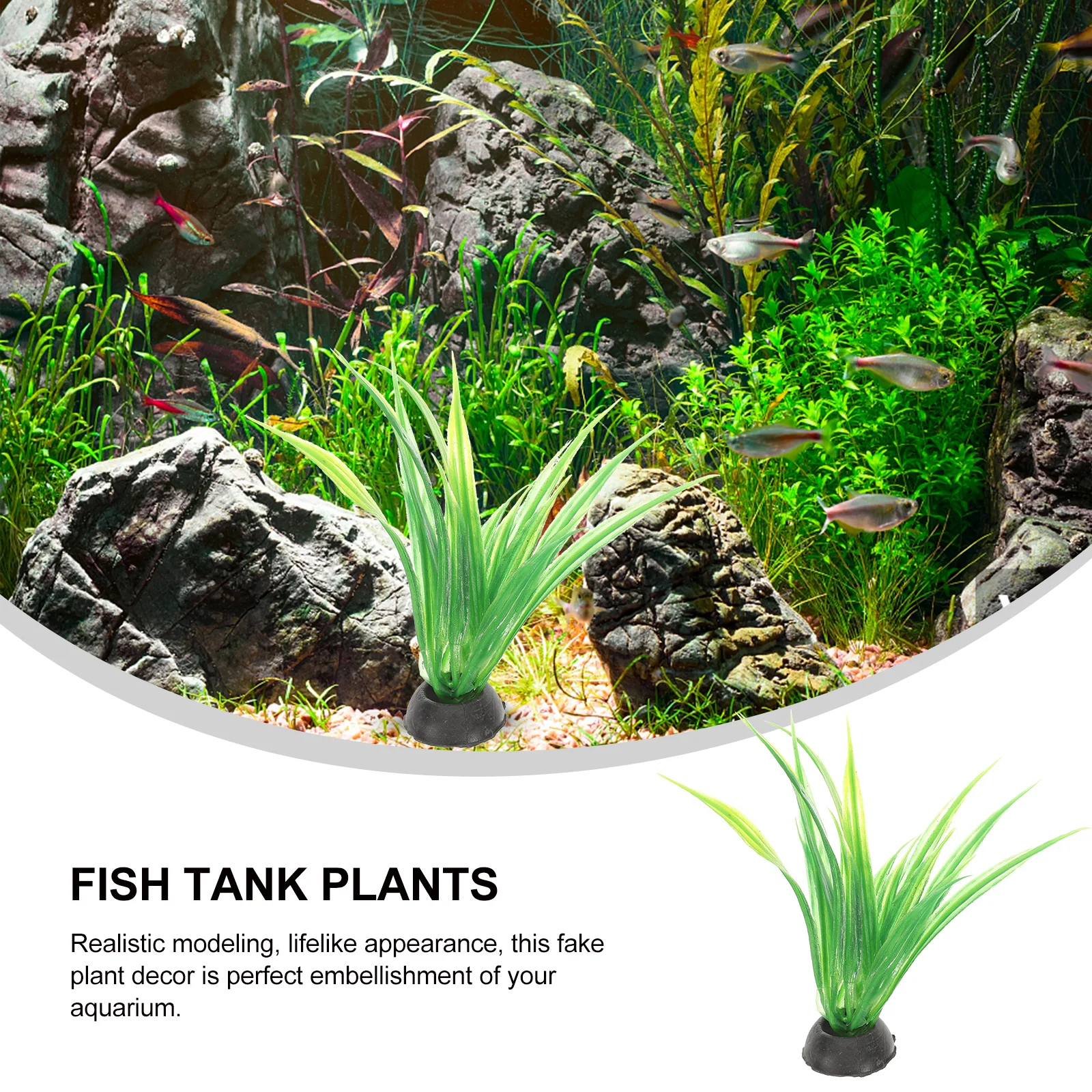 

Aquatic Decoration Fish Tank Grass Aquarium Décor Fake for Artificial Plants Faux