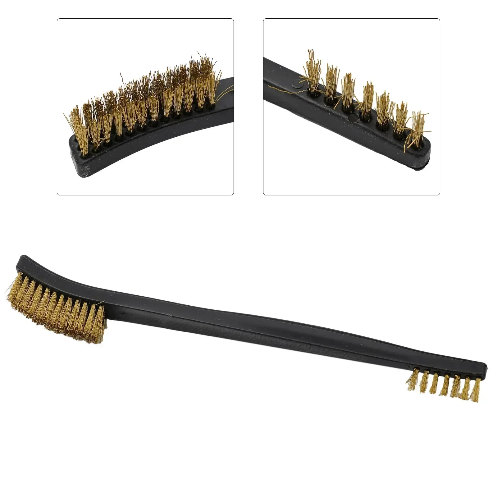 1pc Double Head Wire Brush Steel Brass Nylon Brushes For Cleaning Polishing Metal Corrosion Rust Remover Hand Tools