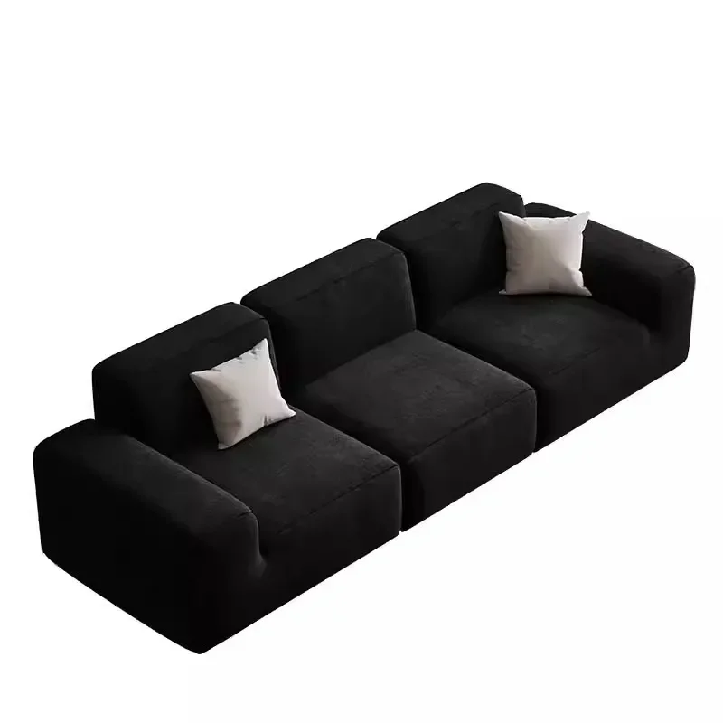 Apartment Large Black Living Room Sofas Filler Lazy Puffs Compressed Sofas Nordic Princess Divani Da Soggiorno Home Furniture
