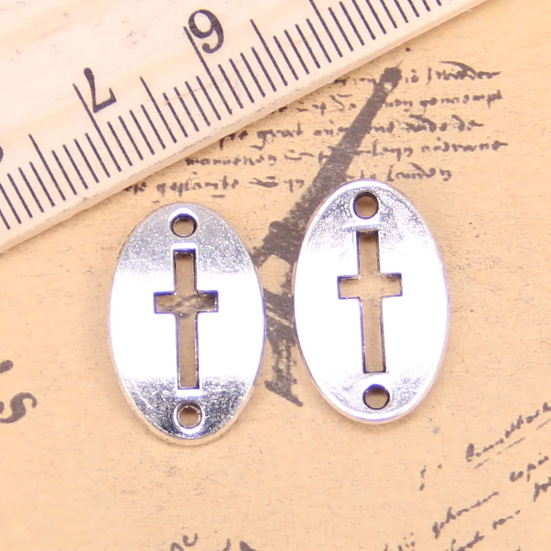 72pcs Jewelry Charms cross connector 13x20mm Antique Silver Plated Pendants Making DIY Handmade Tibetan Silver Jewelry