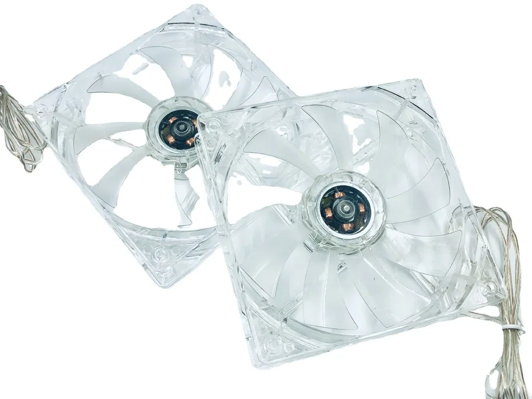 8cm USB Colorful Light Transparent Cooling Fan 5V CPU Cooling Fan for PC Computer USB Colorful Light Transparent Cooling