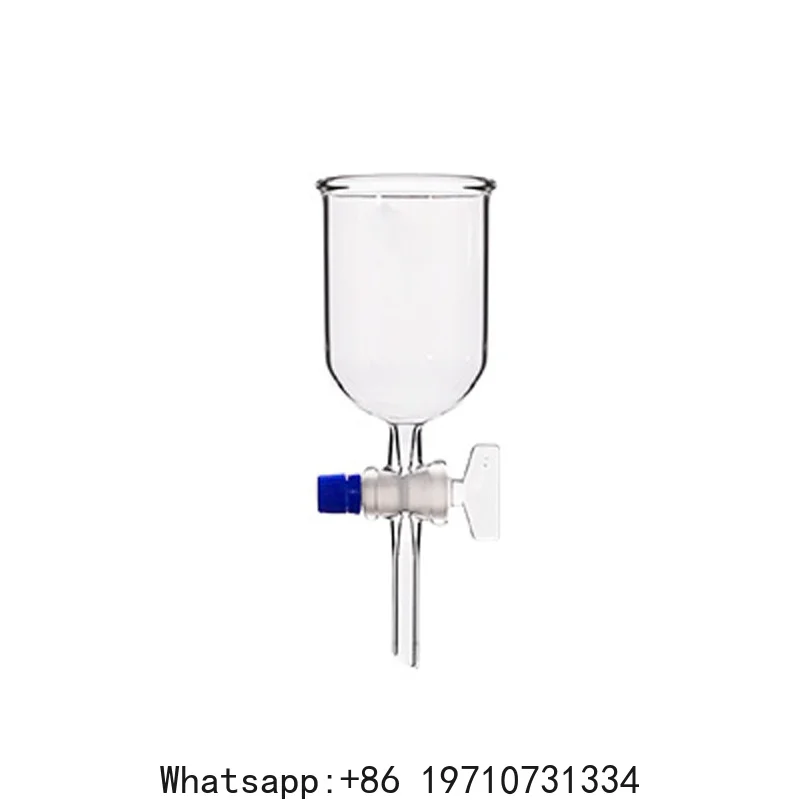 Embudo cilíndrico con pistón, cilindro de vidrio, pistón de PTFE, embudo de vidrio 60/100/250/500ml