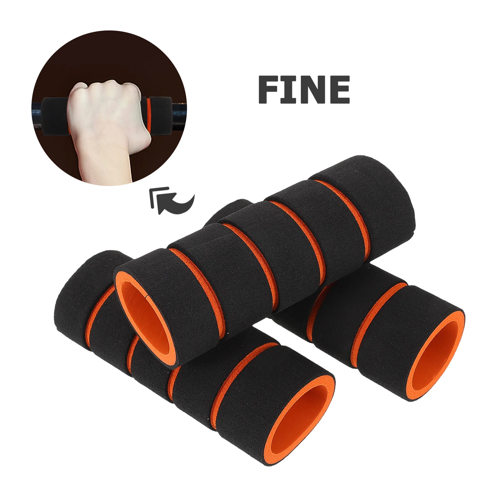 6 قطعة مقبض الإسفنج السيطرة مجموعة ل المدخل سحب ما يصل القضبان عدم الانزلاق قبضة منصات الحديد كم حامي أجهزة لياقة بدنية #3