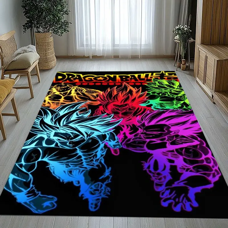 Goku D-Dragon Ball Anime Super Saiyan Non-Slip Large Area Rug for Living Room,Bedroom Playroom Carpet Mat for Sofa,Home Decor