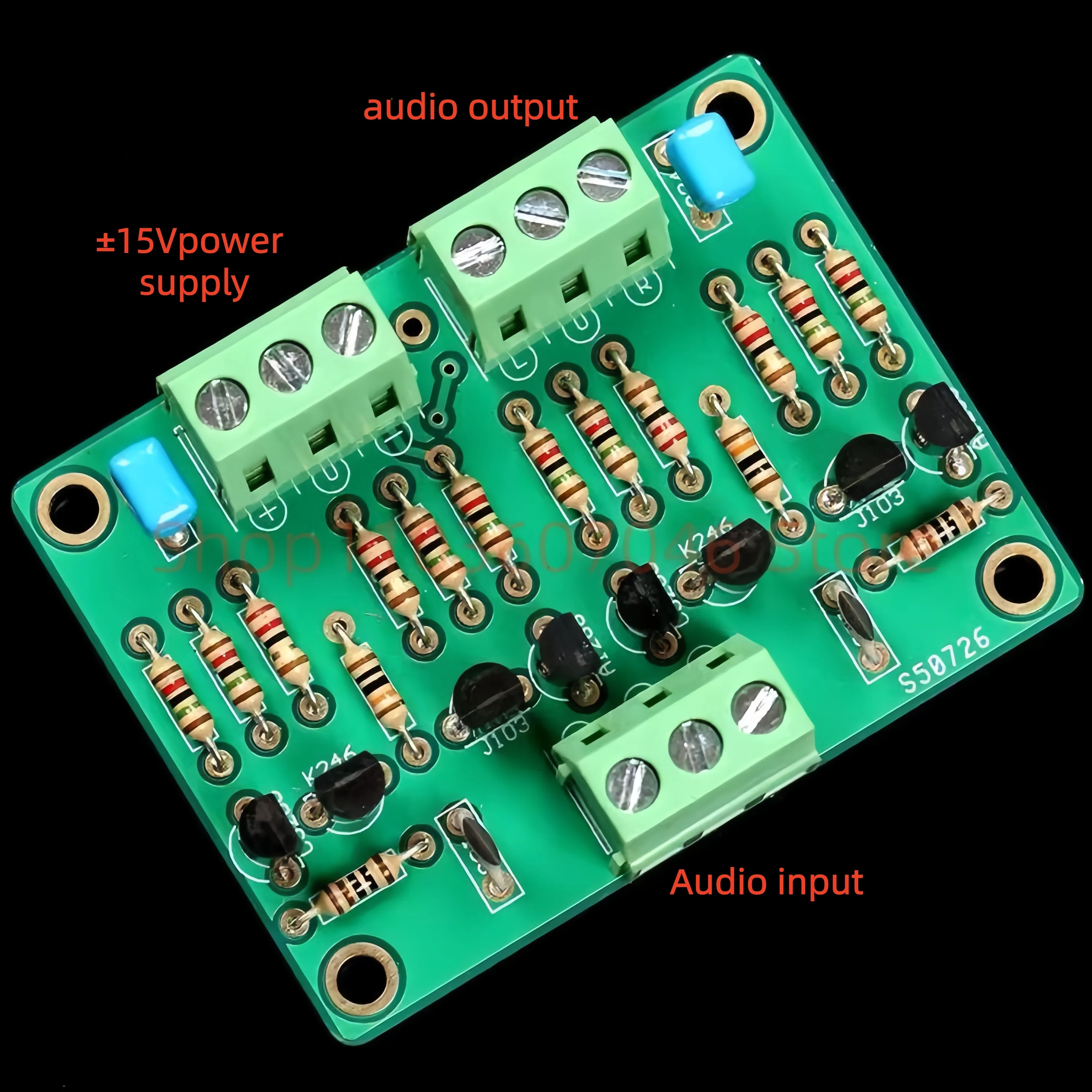 

Ultra-low noise FET input buffer pre-stage complementary emitter buffer output 2SK246/2SJ103 finished product kit