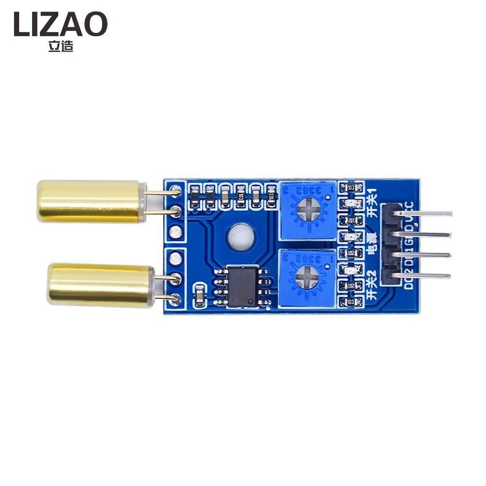 LIZAO 2 Channel Output Tilt Slant Angle Sensor Relay Module Golden SW520D Ball Switch Tilt Sensor Module For Arduino