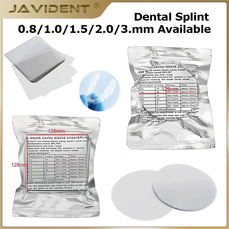 Dental Lab Splint Thermoforming Materials Sheet Hard Soft Denture Model Retainer Slice Vacuum Forming Square Round Dentist Tools