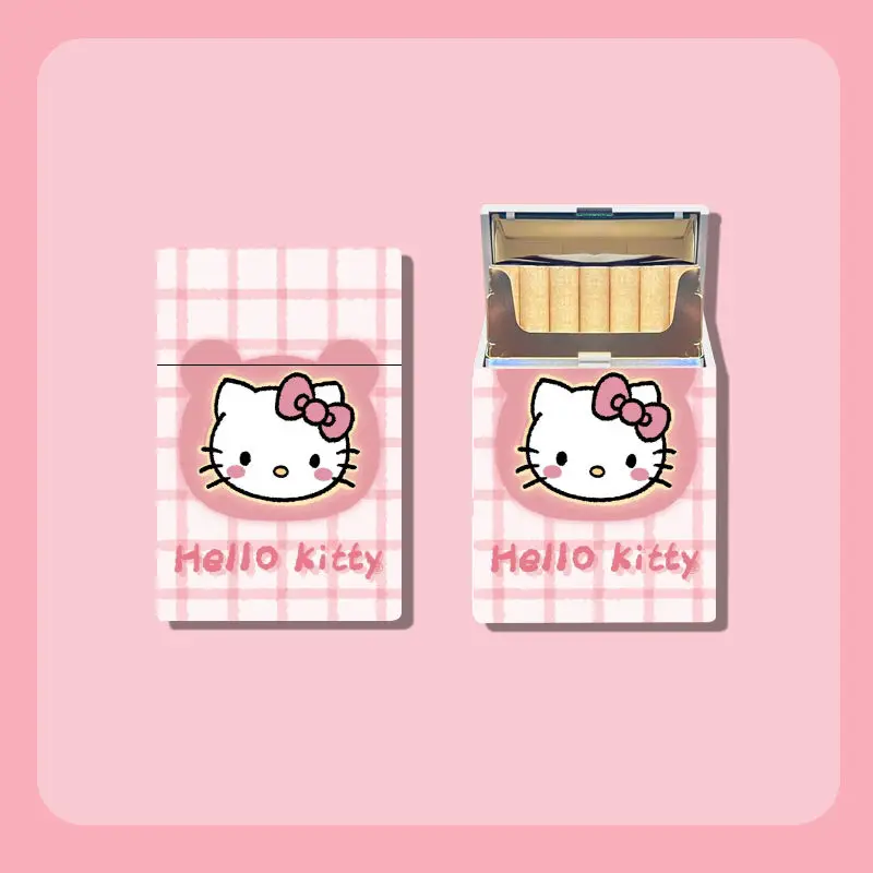 Miniso Hello Kitty Cute Kawaii Series Pudełko na papierosy Pudełko na papierosy z kreskówek Antystresowy i odporny na wilgoć Prezent dla chłopaka