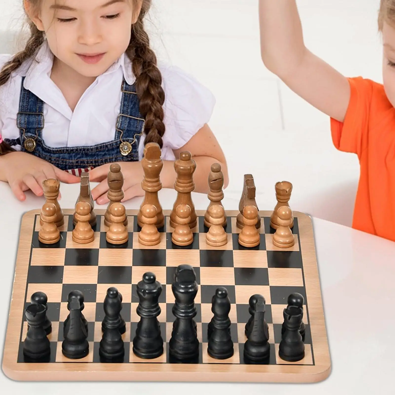 Conjuntos de xadrez para adultos conjunto de jogo de xadrez dupla face jogo interativo para iniciantes crianças adultos família viagem casa ao ar livre