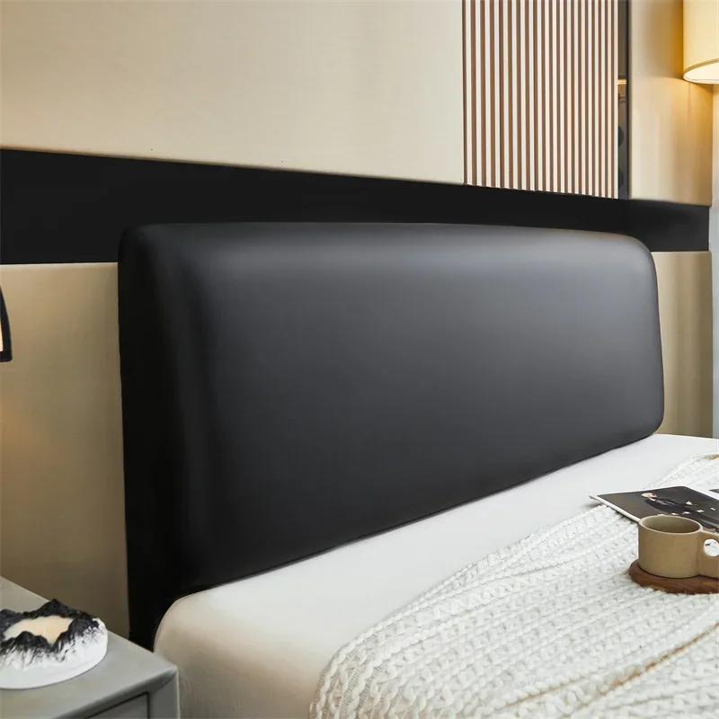 Pu Leather Bed Headboard Cover Waterproof Technology Cloth Bed Head Cover All-inclusive Bedside Protector for Bedroom Decor
