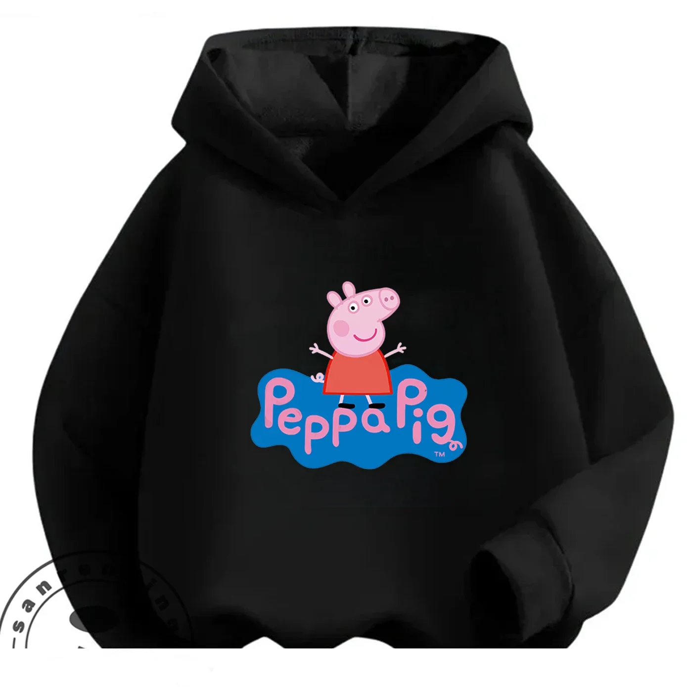 Cute Kawaii Hooded Sweatshirt Cartoon Print Autumn Winter Casual Street Fashion Kids Top Peppa Pig Boys Girls 3 14