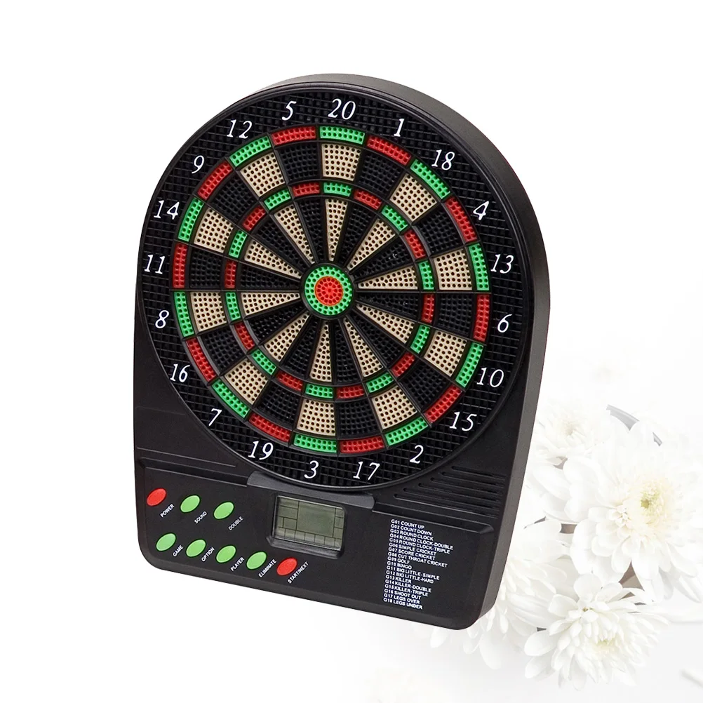 

Automatic Scoring Electronic Dartboard 3 AA Batteries Powered Thermal Resin Segments LCD Multi To 8 Players Outdoor Toy