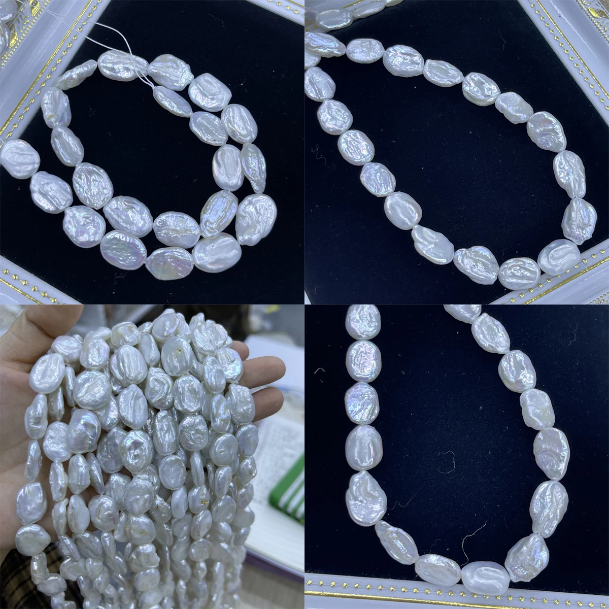 

13x8mm Baroque Oval Natural Freshwater Pearl Semi-finished Beads for Jewelry Making Supplies DIY Necklace Bracelet Accessories