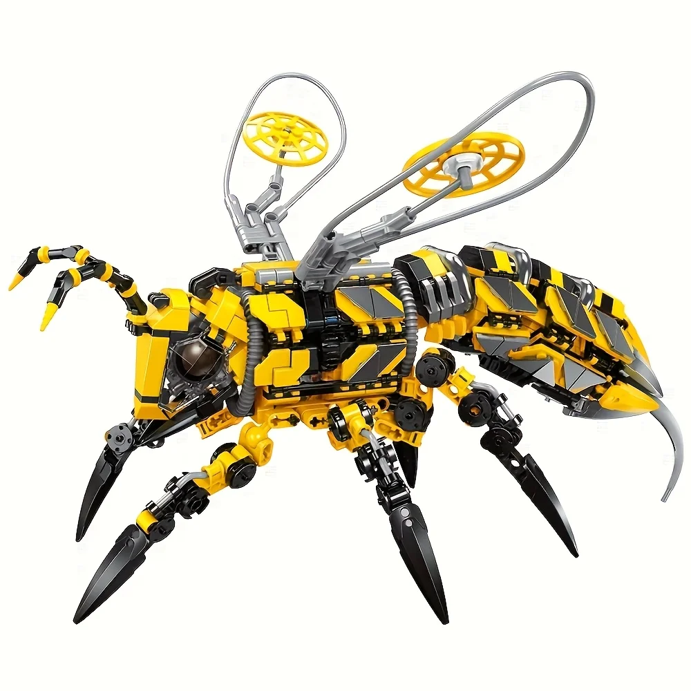 

1698-piece Mechanical Bumblebee Building Block Set, Toy for Adult Building Block Enthusiasts