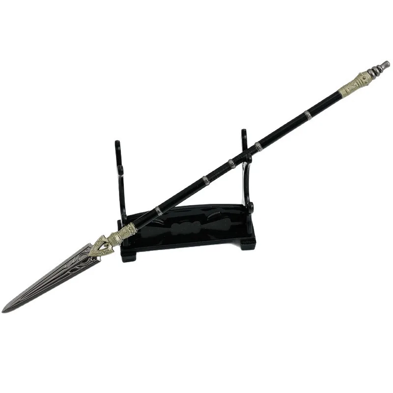 Modelo de armas frías de 22cm/8,66 pulgadas, adorno artesanal de Metal, nueve adornos de pistola increíbles curvados, modelo de exhibición de escritorio, regalos para niños