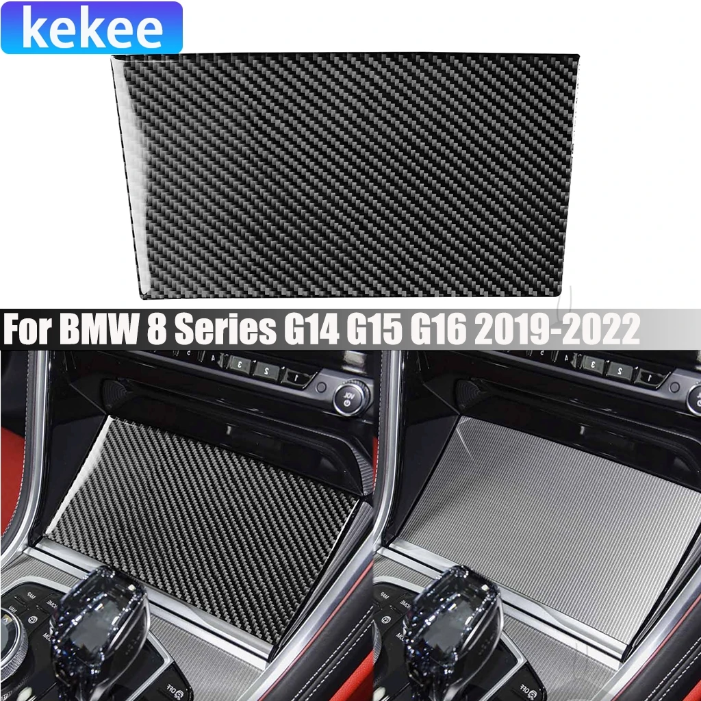 

Автомобильные аксессуары из углеродного волокна, центральная панель хранения, модифицированная внутренняя накладка, наклейка для BMW 8 серии G14 G15 G16 2019-2024