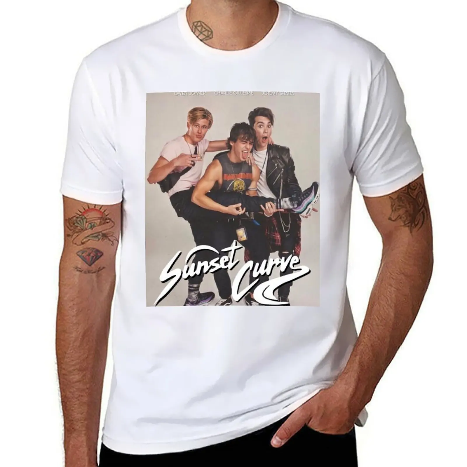 

Sunset Curve album poster T-Shirt cotton tshirt 100% man t shirt designer T-Shirt