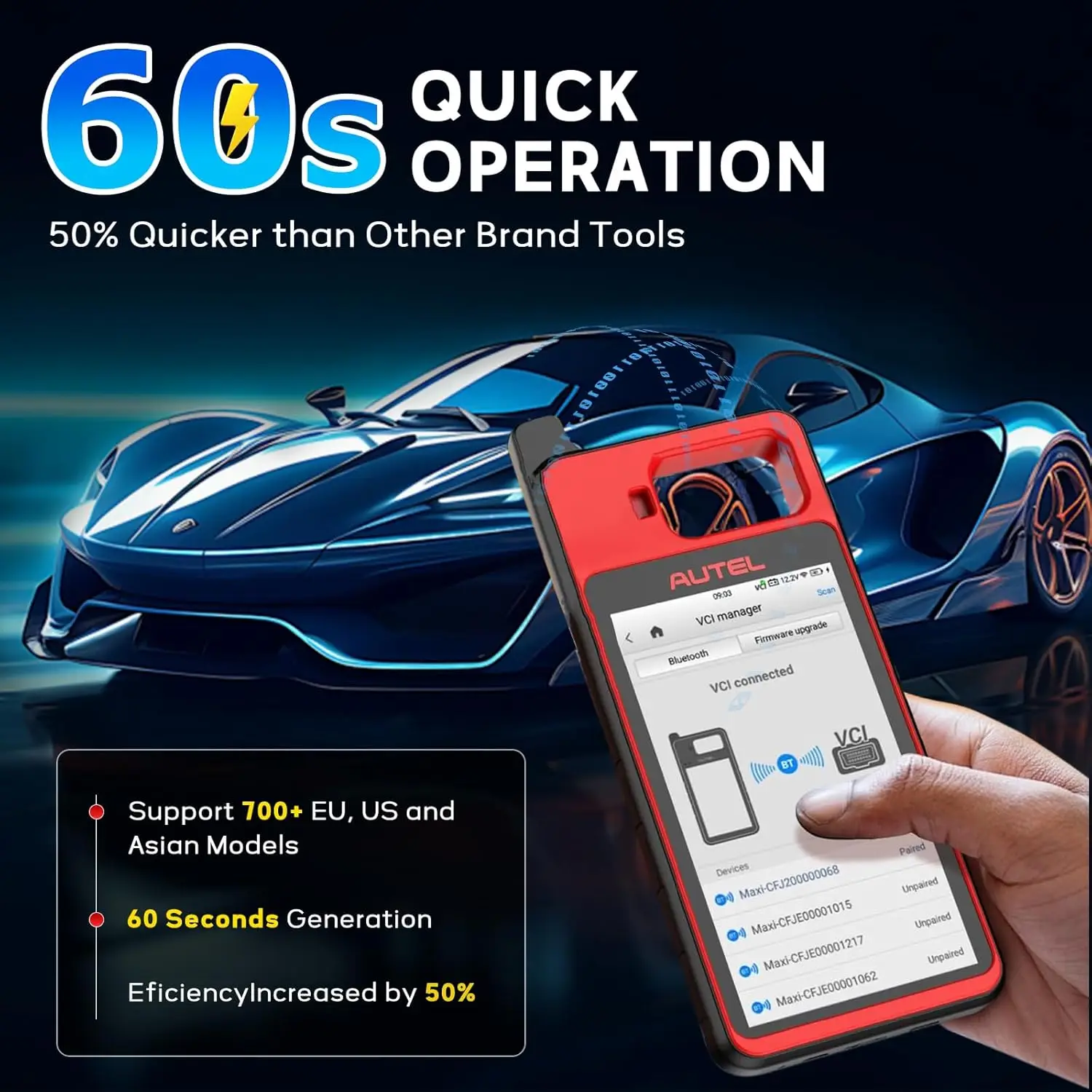 Picture 5: Autel Maxim KM100 Key Programming Tool Same as KM100E KM100X Lite of IM508S Built-in APB112 Key Fob Programming Immobilizer