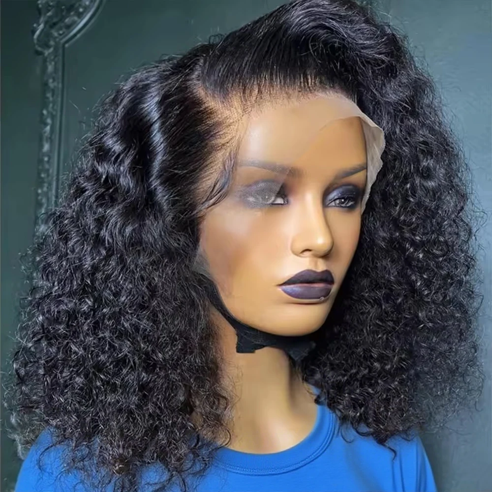 

Парик Deep Wave без клея, короткий боб, 100% натуральные волосы, 13x4, безклеевой, Water Wave, кудрявый, предварительно выщипанный, 7x5, готовый к носке, с предварительно нарезанным кружевом, 250% плотность