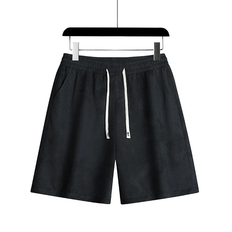 

Мужские короткие брюки с карманами, мешковатые пляжные широкие шорты на шнурке для мужчин, свободные летние новые брюки 2024, повседневные стильные Xxl