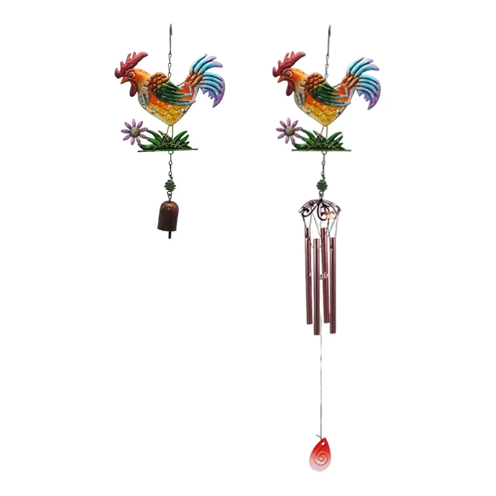 Rooster Wind Chime Pendant Festival Decor Garden Decor for Home Outdoor Lawn