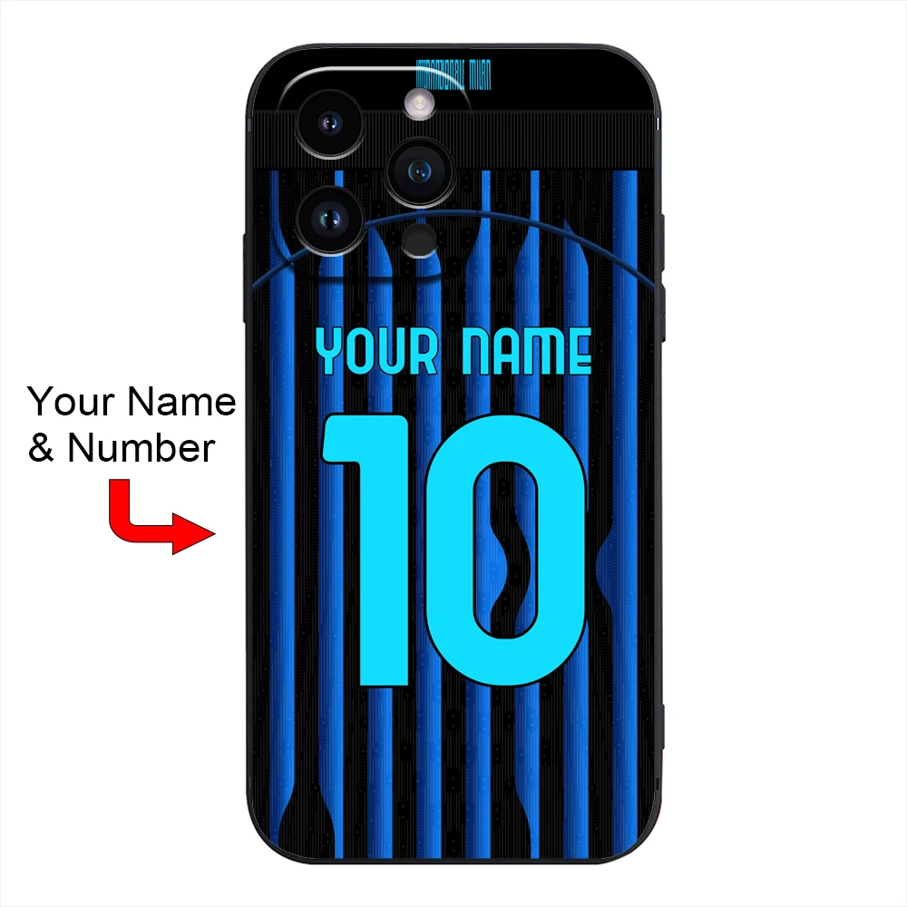حافظة 25 إيطالية Inter Stadio Giuseppe Meazza NERAZZURRI لهاتف iPhone 17 Air 16 15 14 Pro Max 13 12 11 Mini X XS XR 7 8 6S Plus SE